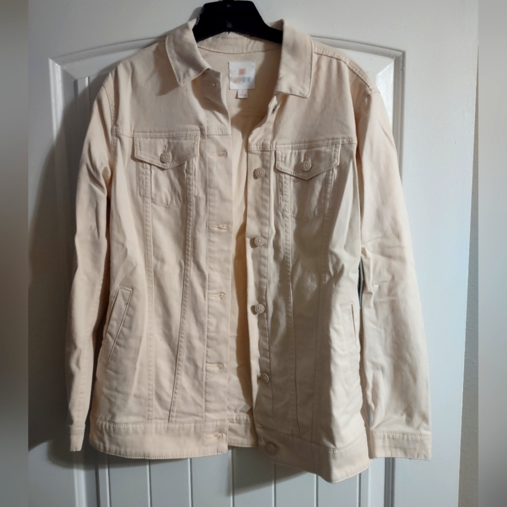 LulaRoe new with tags Cream Denim Jacket size small